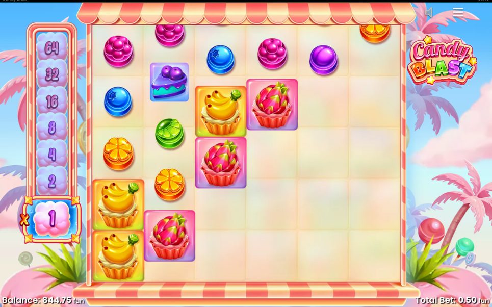 Base Game grid during a cascading round